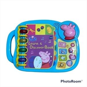 Vtech Peppa Pig Learn & Discover Book Lights Sound Letters Kids Toy